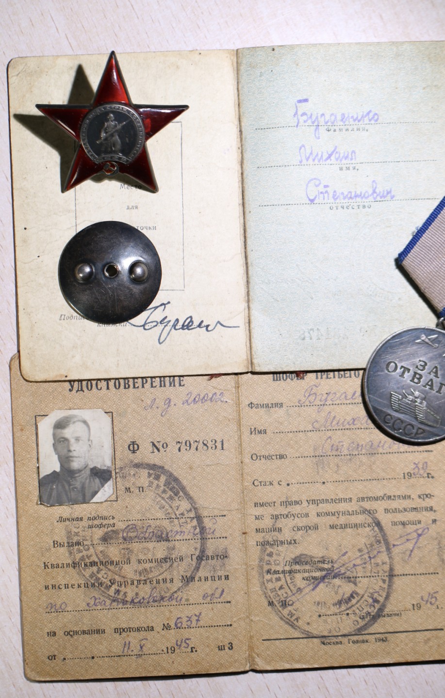 大猫徽章拍卖第206期 苏联红星勇敢套 红星勋章原配银轮 珐琅三点钟方向有修复 