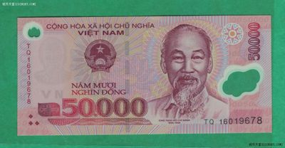 越南2016年50000盾 塑料钞 小面值较少 亚洲币 实物如图 UNC  - 越南2016年50000盾 塑料钞 小面值较少 亚洲币 实物如图 UNC 