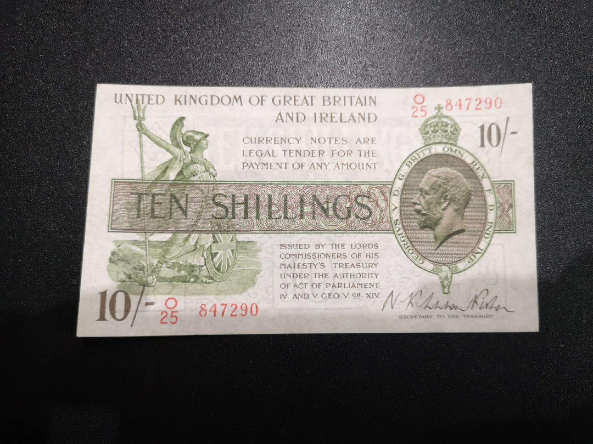 《外钞收藏家》第二百一十五期 1922年英国国库券10先令 近全新