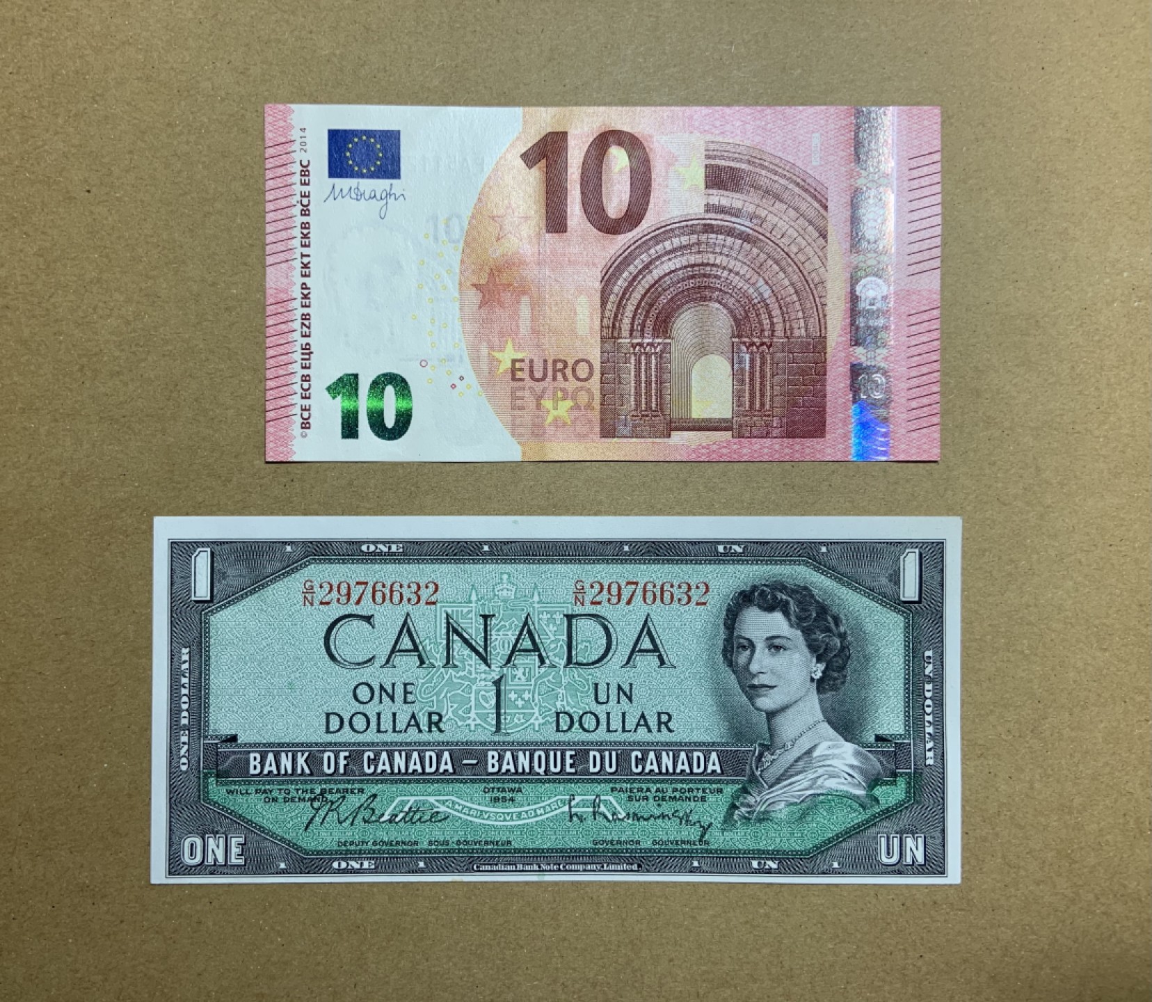 收藏联盟Quantum Auction 第202期拍卖 欧盟2014年10欧元和加拿大1954年1元 品相全新UNC