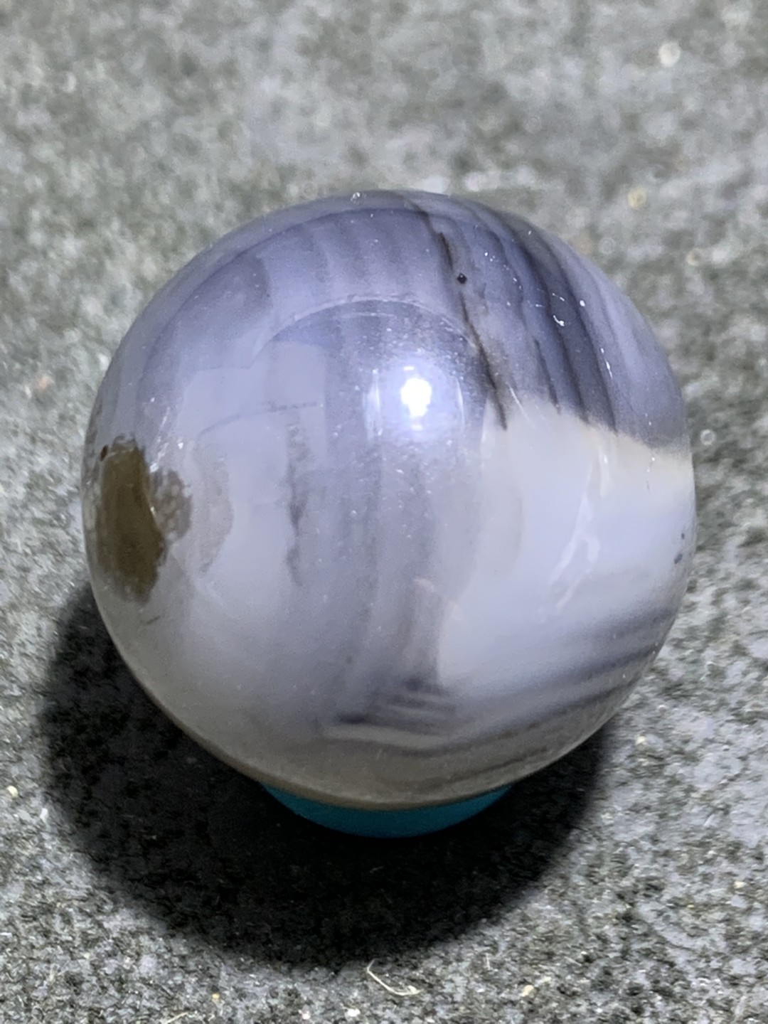 精美天然天眼千层纹高玉化巴西玛瑙2.0圆珠一颗，