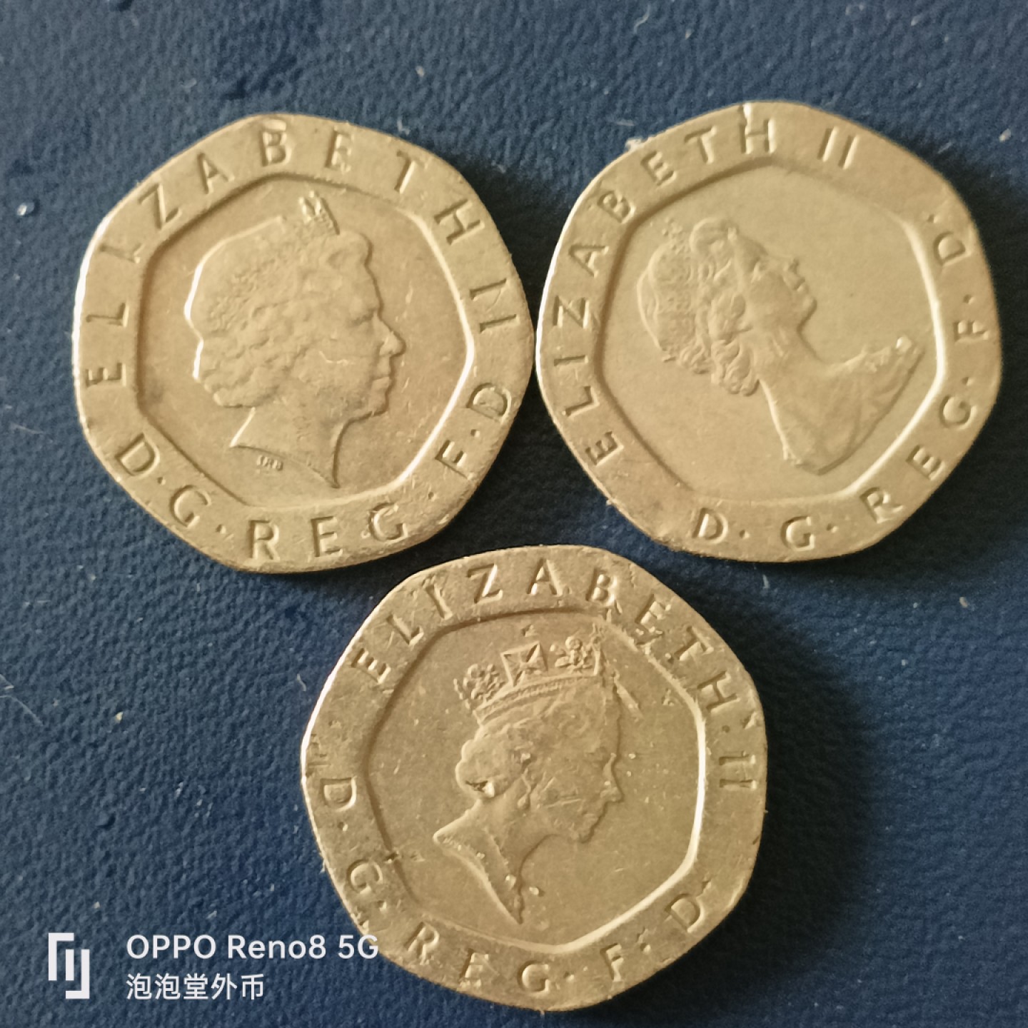 泡泡堂微拍第十五幕硬币，纸币，零佣金，零押金，满二十元包邮 英国老中青女王20便士