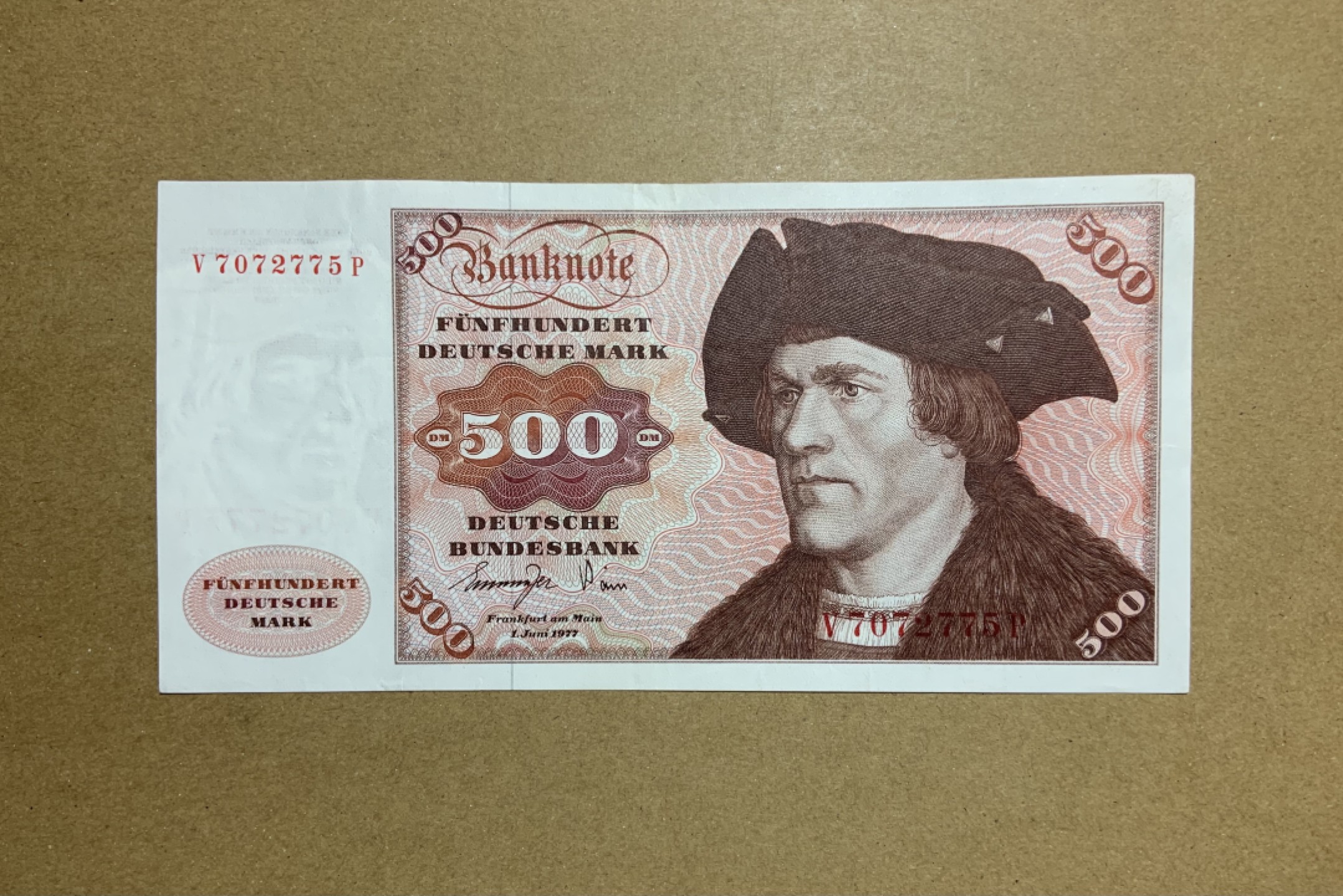 收藏联盟Quantum Auction 第202期拍卖 德国联邦1977年500马克 品相如图 大副