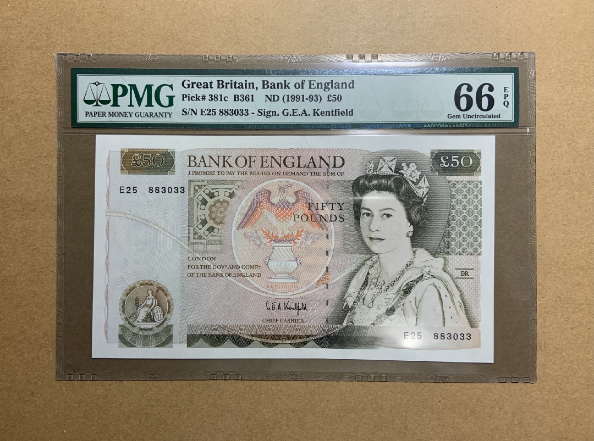 收藏联盟Quantum Auction 第202期拍卖 英国1991-93年50英镑 PMG66 建筑学家克里斯托弗爵士 无47