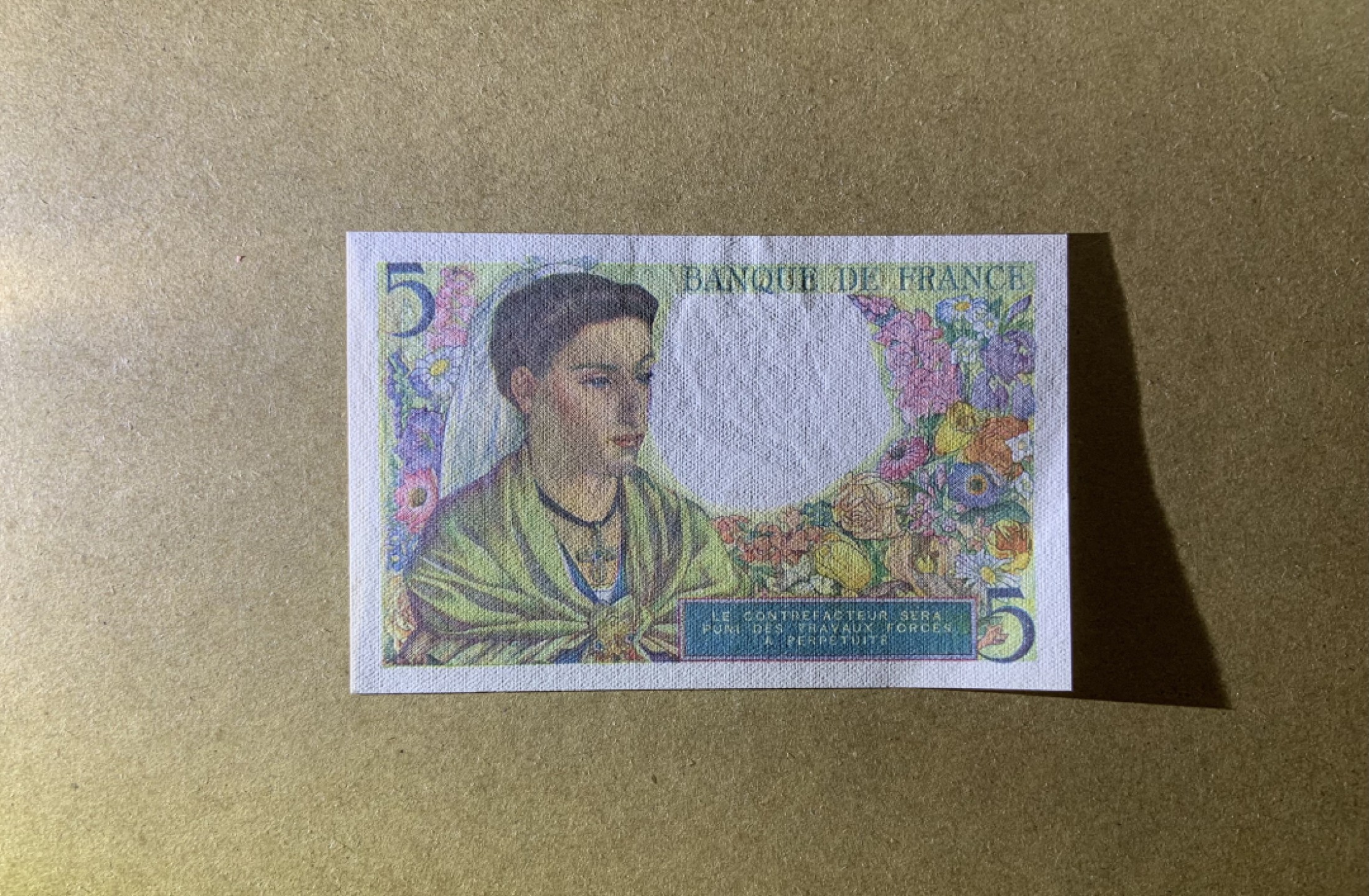 收藏联盟Quantum Auction 第202期拍卖 法国1943年5法郎 品相全新UNC 新娘子