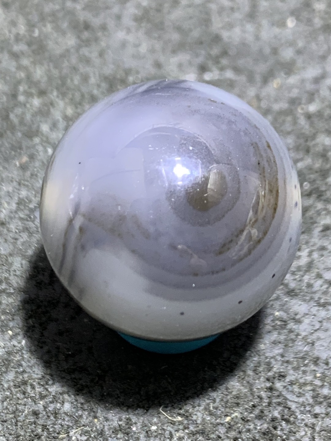 精美天然天眼千层纹高玉化巴西玛瑙2.0圆珠一颗，