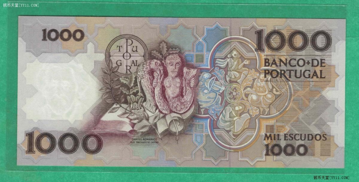 葡萄牙1983年1000埃斯库多 初版 欧洲纸币 实物图 UNC 