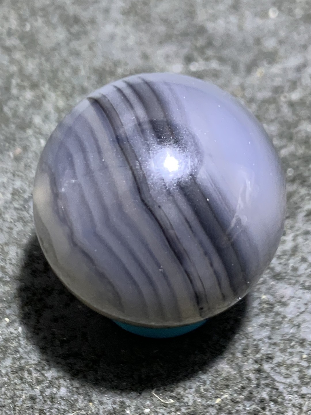精美天然天眼千层纹高玉化巴西玛瑙2.0圆珠一颗，