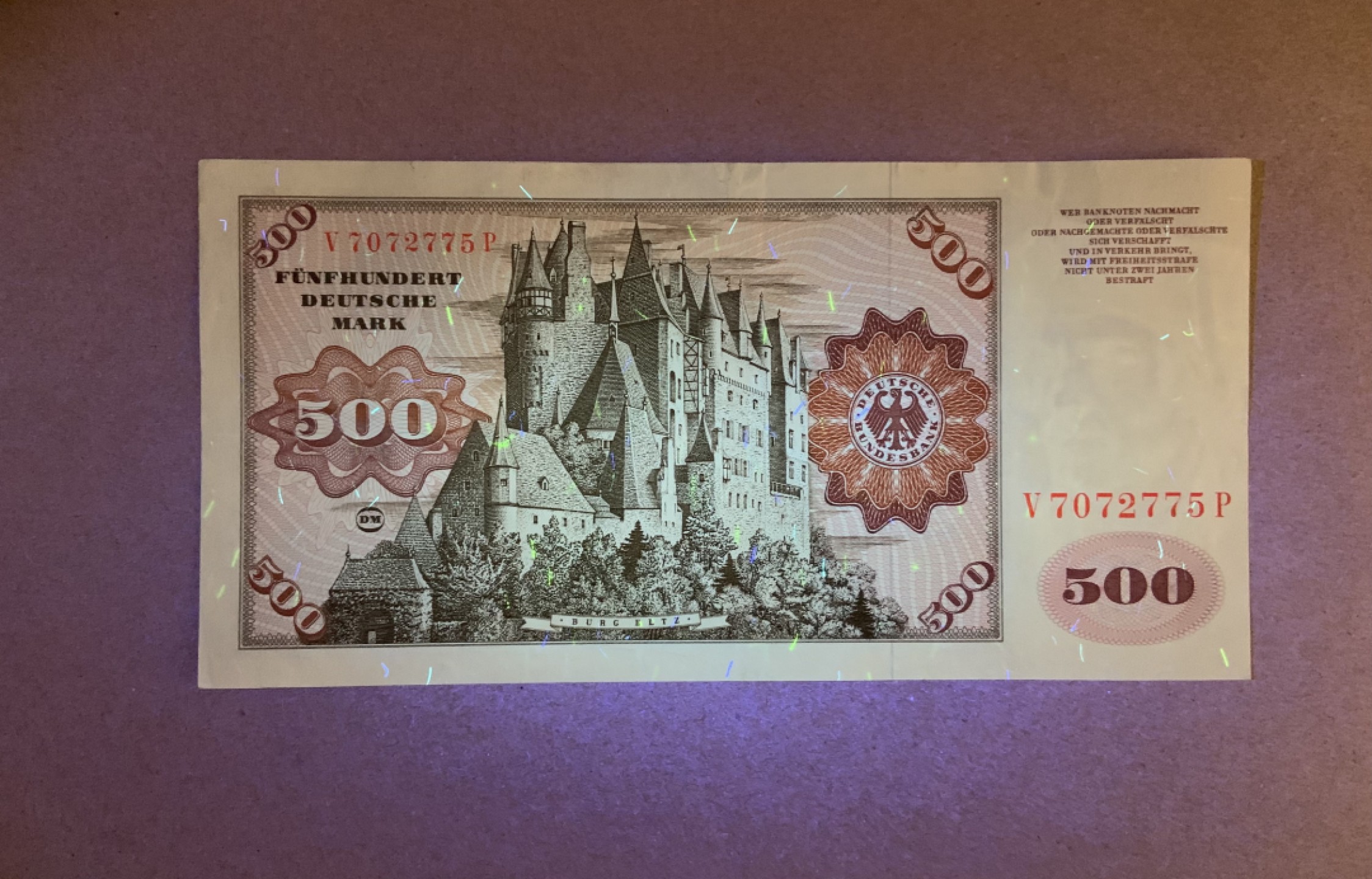 收藏联盟Quantum Auction 第202期拍卖 德国联邦1977年500马克 品相如图 大副