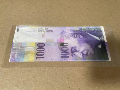 【Blue Auction】✨世界纸币精拍第243期——小双十一专场  - 【无47】瑞士 人像版 2006年1000法郎 全新UNC 最高值 精美