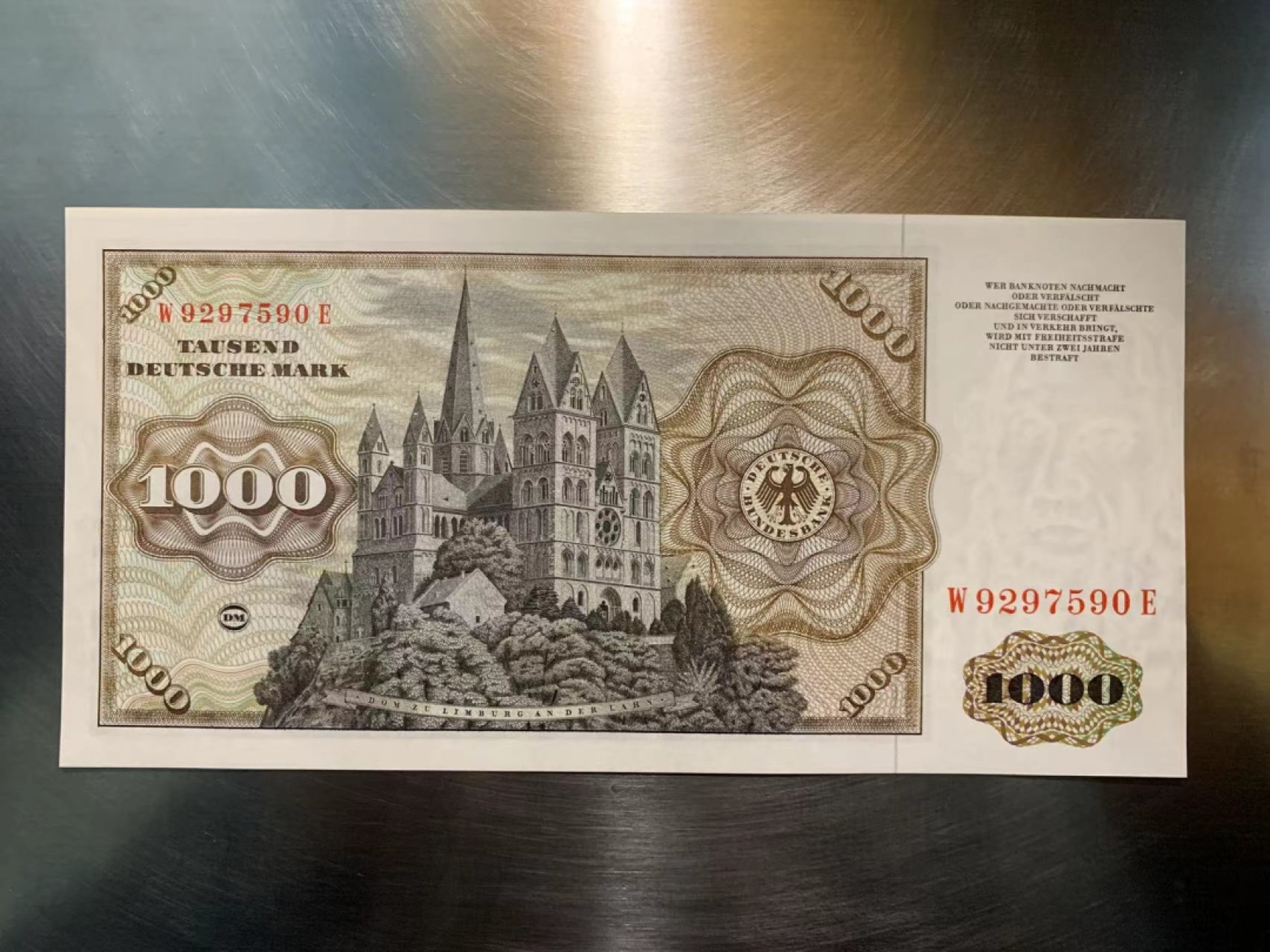 【Blue Auction】✨世界纸币精拍第243期——小双十一专场  德国 1977年1000马克 经典舍那 全新UNC 雕刻精美