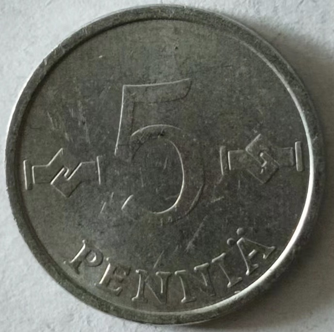 泡泡堂第132期  世界硬币专场（无押金，无佣金，捡漏，全场20包邮，偏远地区除外） 芬兰五分铝