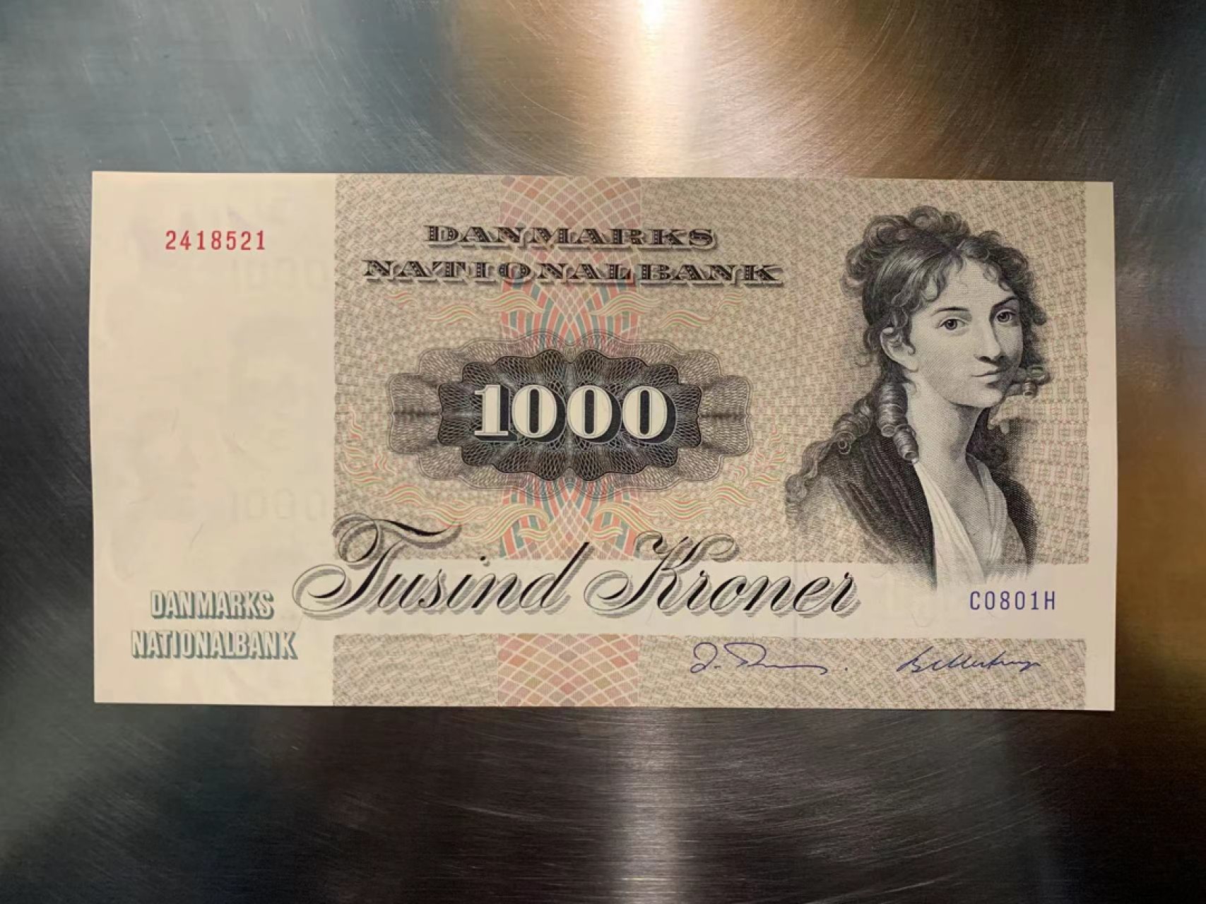 【Blue Auction】✨世界纸币精拍第243期——小双十一专场  丹麦 大松鼠 1980年1000克朗 p53d 全新UNC