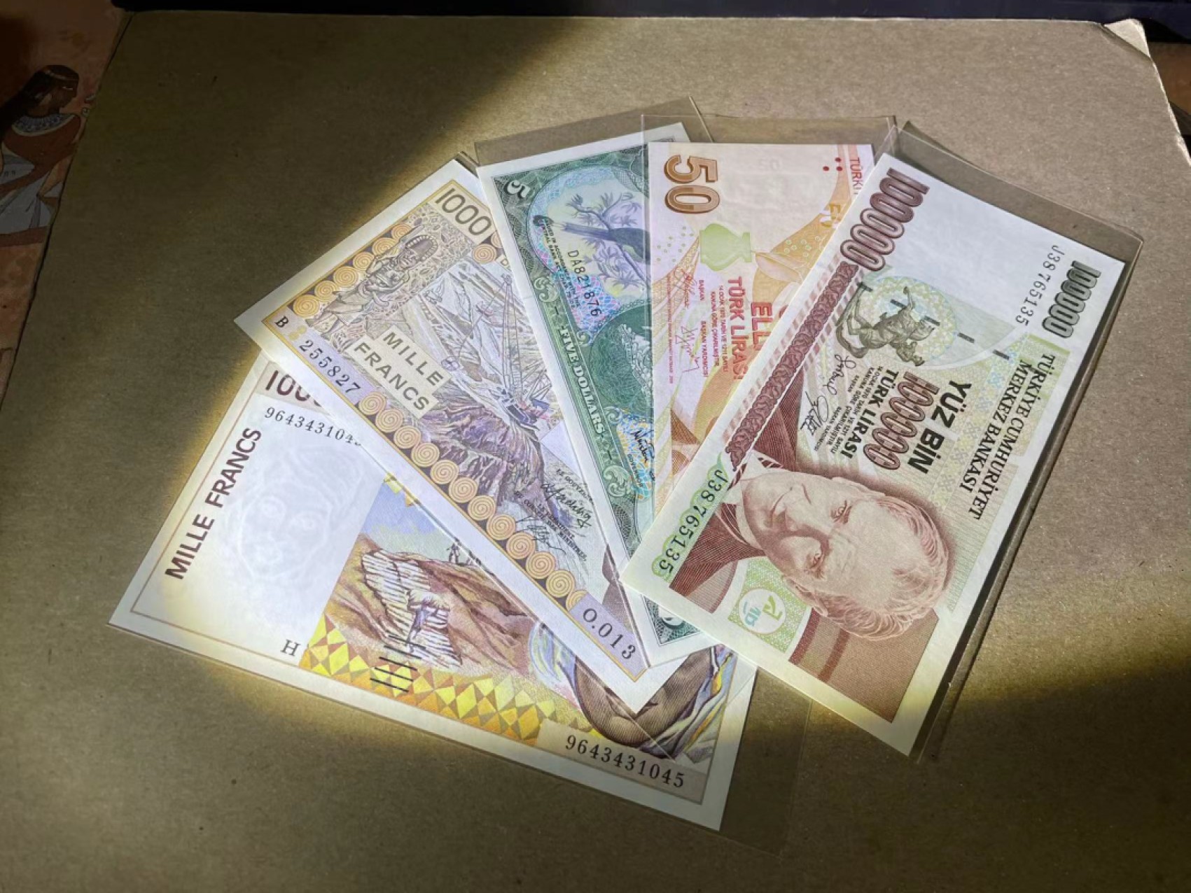 【Blue Auction】✨世界纸币精拍第243期——小双十一专场  【一组5张】土耳其、特立尼达和多巴哥&中非纸币一组 全新UNC