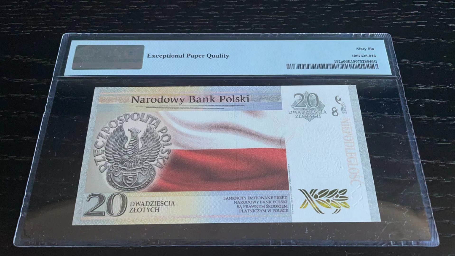 【Blue Auction】✨世界纸币精拍第243期——小双十一专场  波兰 2018年20扎罗提 纪念钞 PMG66EPQ 