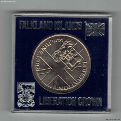 福克兰群岛1982年50便士 纪念币 美洲硬币 原装盒 实物图 UNC - 福克兰群岛1982年50便士 纪念币 美洲硬币 原装盒 实物图 UNC