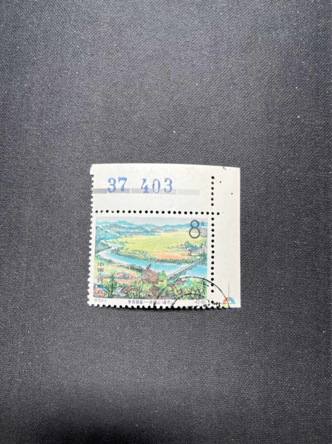 洪涛臻品 精选邮票限时拍卖第六十八期 特73井冈山盖销  8-4 数字➕色标直角边一枚★白胶润泽★稀缺白胶★版撕全品嘎嘎绝，1965年发行，✦完美品相✦解放初的经典票，整版撕开，面艳胶白，票挺洁净，齿孔完美，收藏评级两相宜，且有高附加值边纸。老纪特的版票资源十分稀缺难寻，机会来临时必须抓住。《ASG评级处于初级阶段，趁便宜囤精品版撕票，后市不可估量》