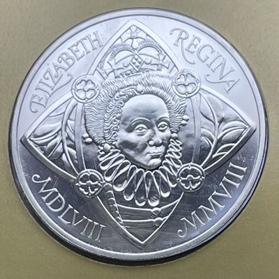 零佣金，「铜匠收藏」套币 精制币 第【16】场拍卖，期待您的参与 - BU卡册 2008英国 5英镑 纪念伊丽莎白一世登基450周年