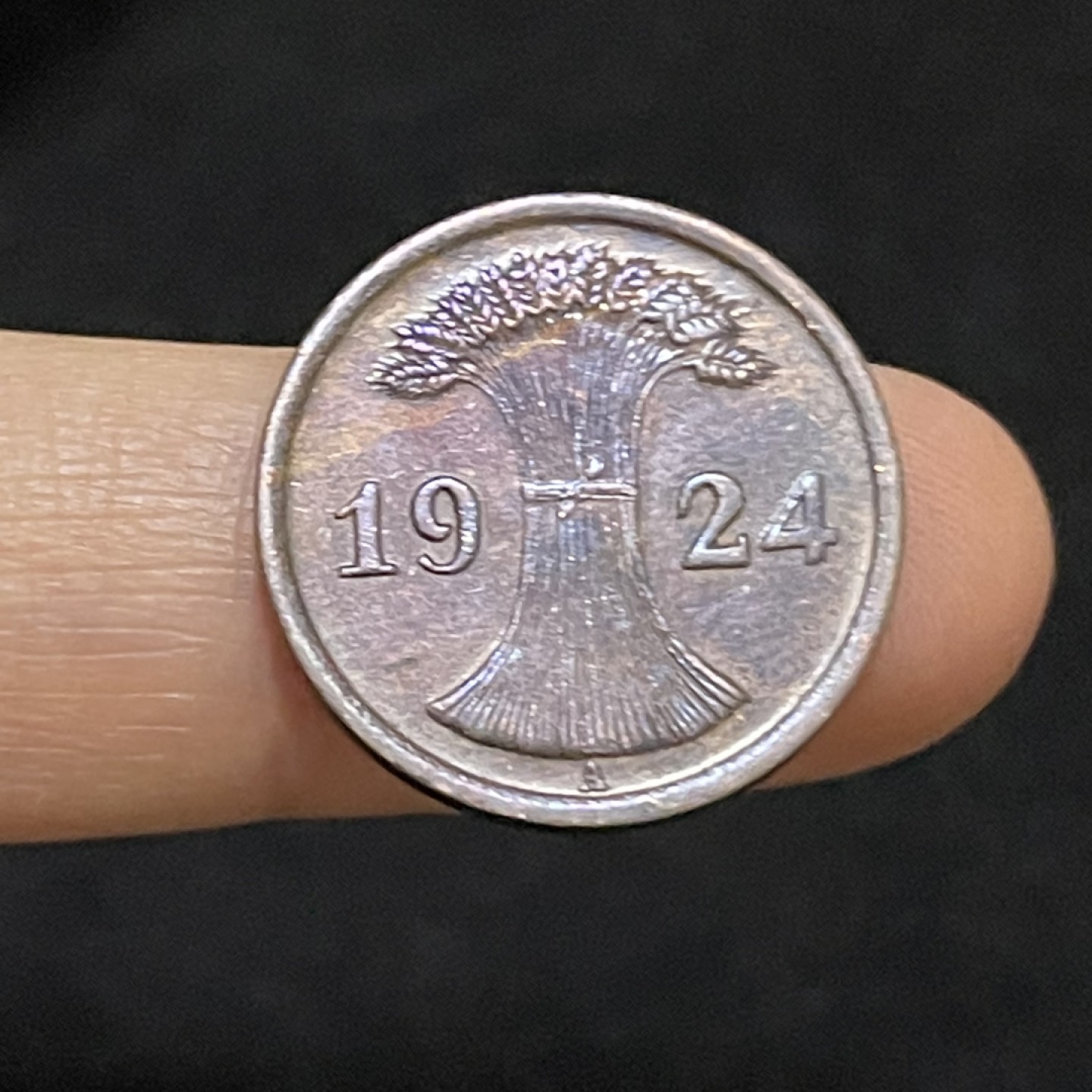 外国硬币0元起拍（18） 1924 德国魏玛共和国2芬尼