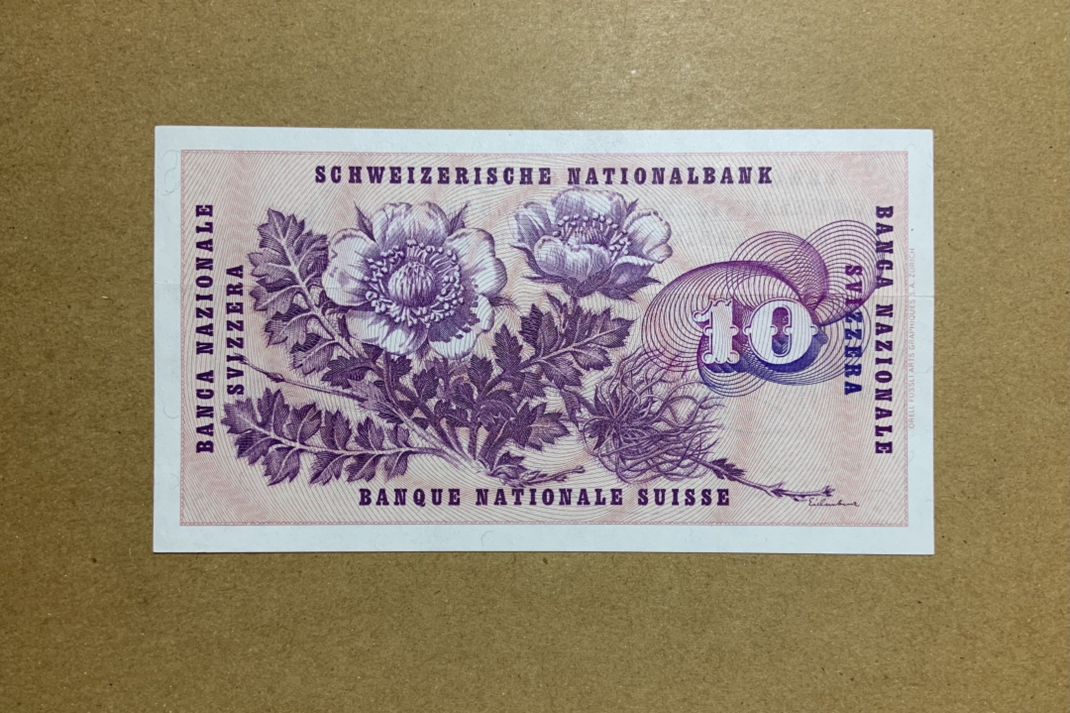 收藏联盟Quantum Auction 第204期拍卖 瑞士1970年10法郎 非全新 品相AU 原票