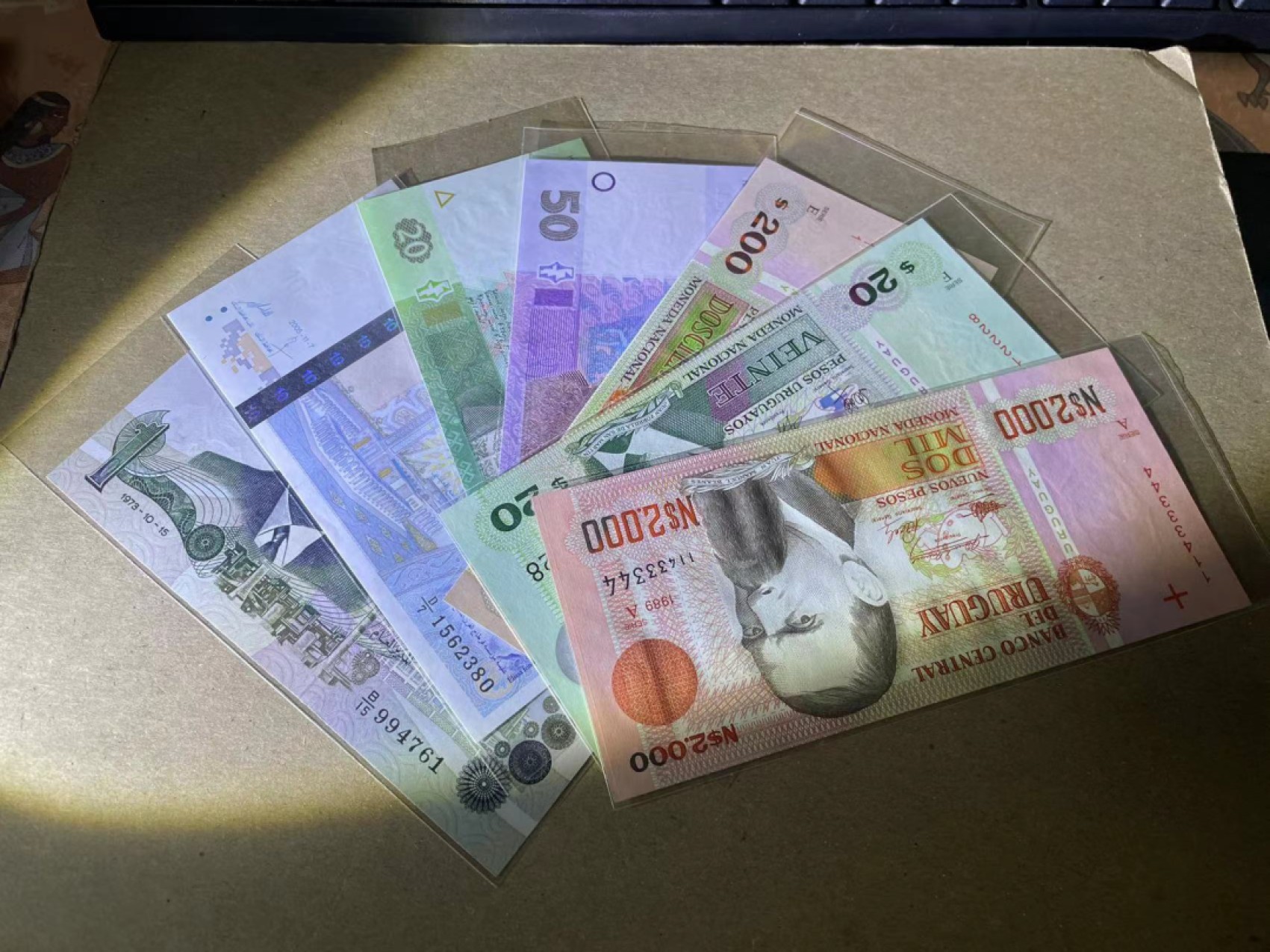 【Blue Auction】✨世界纸币精拍第243期——小双十一专场  【一组7张】乌拉圭、突尼斯、乌克兰纸币一组 全新UNC