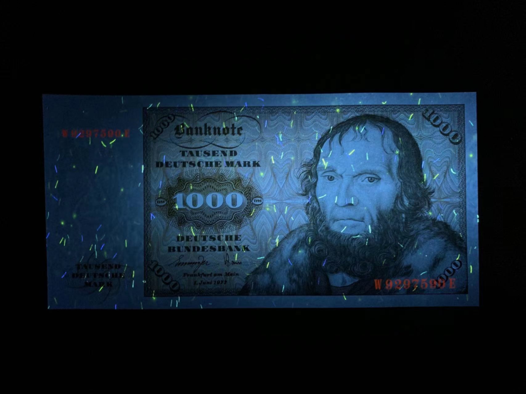 【Blue Auction】✨世界纸币精拍第243期——小双十一专场  德国 1977年1000马克 经典舍那 全新UNC 雕刻精美