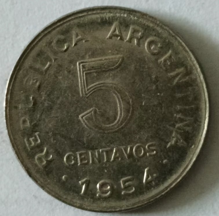 泡泡堂第133期  世界硬币专场（无押金，无佣金，捡漏，全场20包邮，偏远地区除外） 阿根廷1954年5分