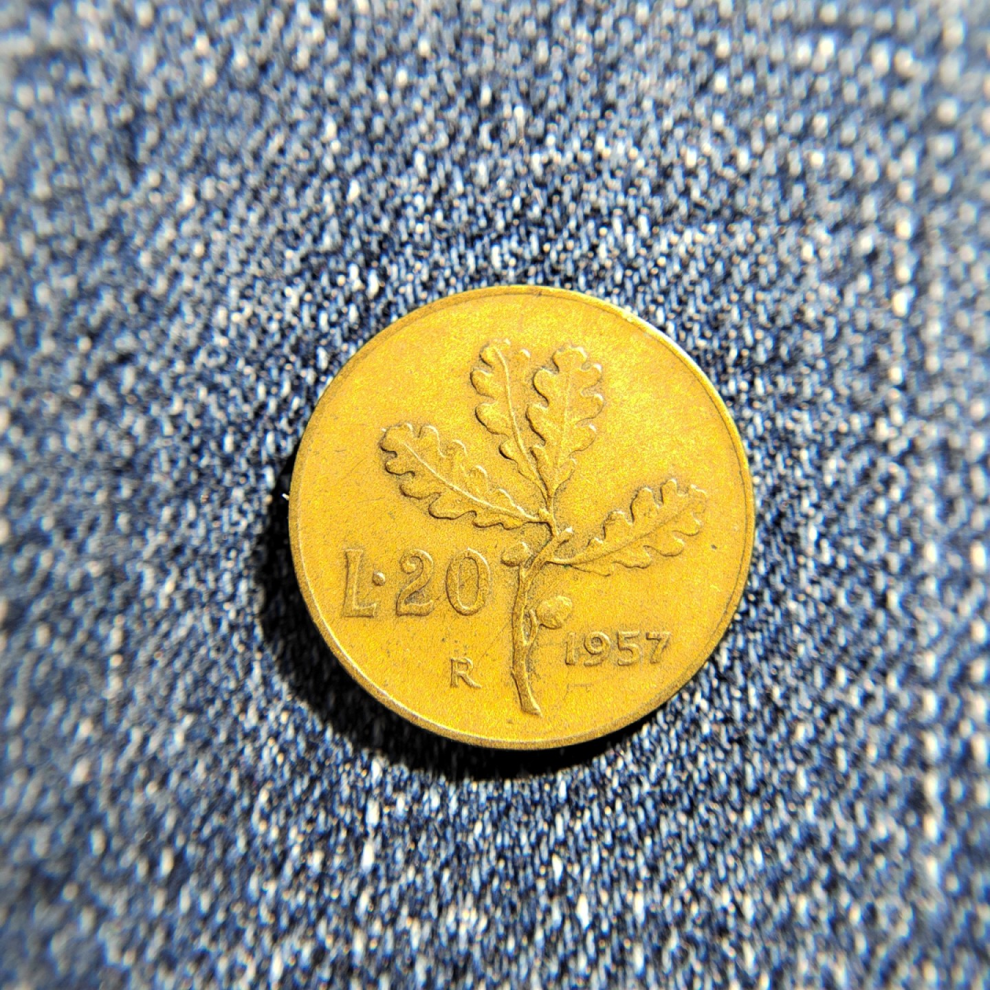 王之爱好～外国钱币 1957年，20分，意大利辅币