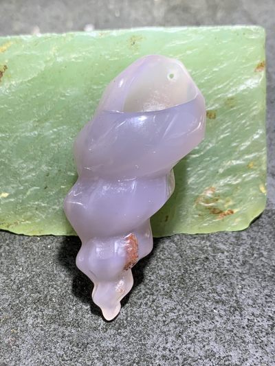 精美高润度冻料飘朱砂蒙料战国红玛瑙雕刻海螺一个！ - 精美高润度冻料飘朱砂蒙料战国红玛瑙雕刻海螺一个！