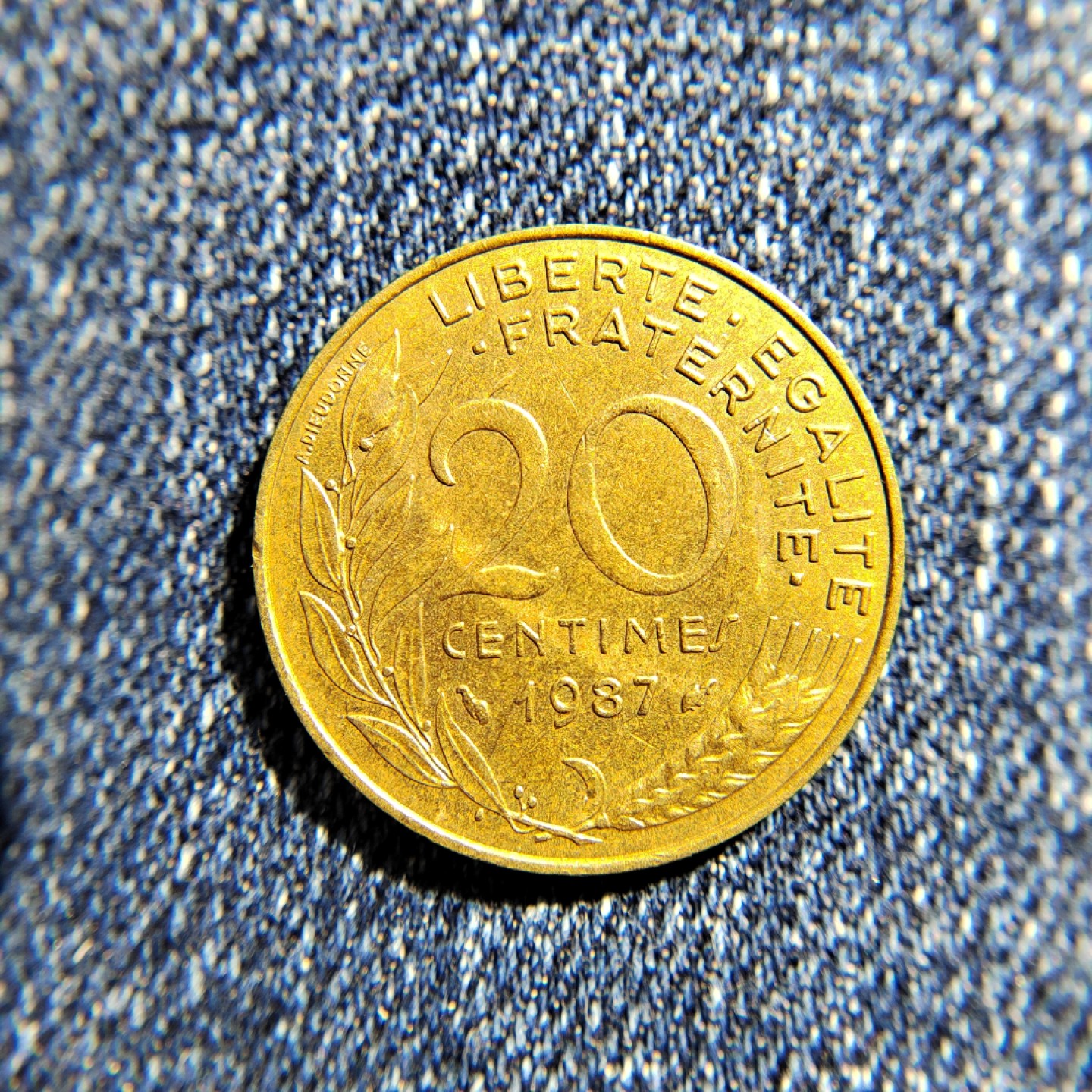 王之爱好～外国钱币 1987年，20分，法国辅币