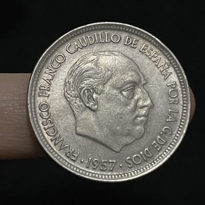 外国硬币0元起拍（19） - 1957西班牙50比赛塔