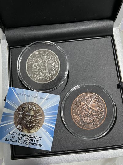 CSIS-GREAT评级精品钱币拍卖第一百六十七期 - 英属维尔京2013年希腊众神之神宙斯神仿古纪念银币铜币套