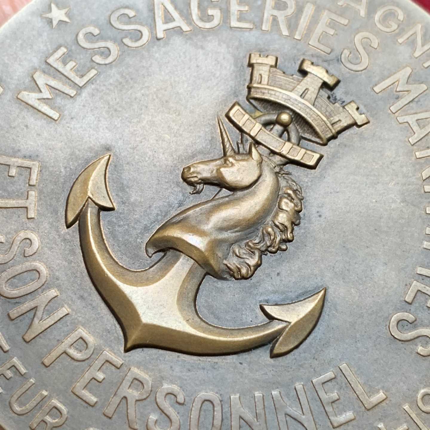 《竞宝斋》第111场-周日，周一 ，2场连拍（全场包邮） 1931年法国皮埃尔纪念铜章，直径67mm，重量164g，浮雕大铜章