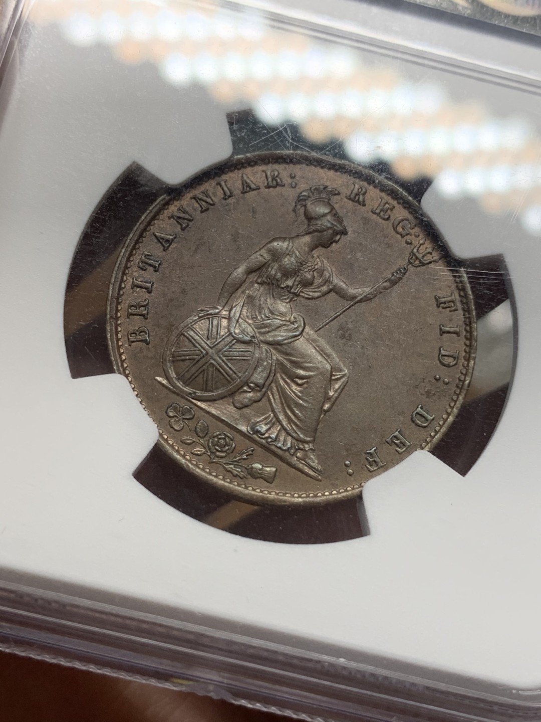 《竞宝斋》第111场-周日，周一 ，2场连拍（全场包邮） NGC UNCD  1856  英国维多利亚女王1/2便士 细节比很多63的都要好，性价比极好