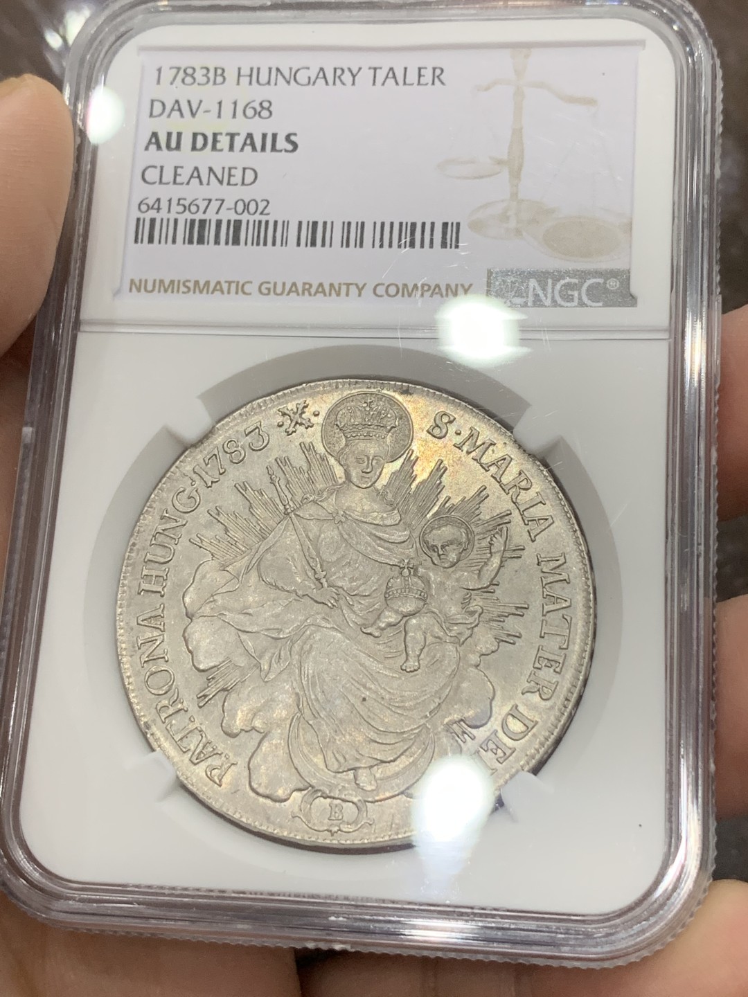 《竞宝斋》第111场-周日，周一 ，2场连拍（全场包邮） NGC-AUD 神圣罗马帝国 匈牙利 1783约瑟夫二世 1泰勒银币 实物状态很好 这个状态给AU 没法形容