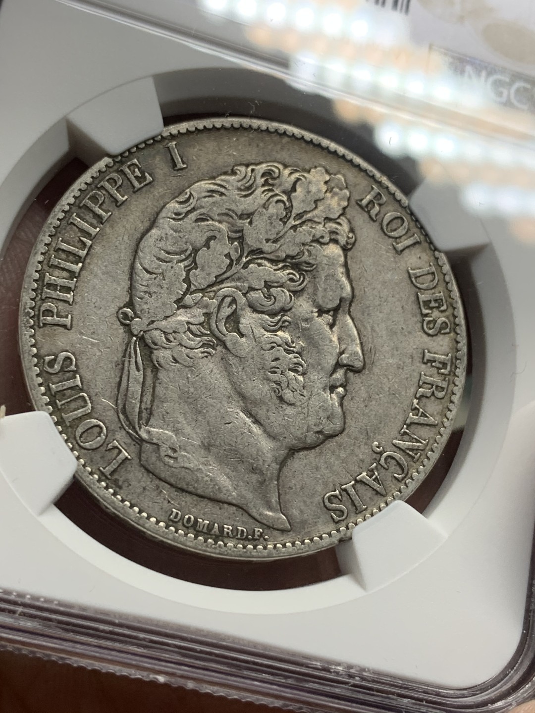 《竞宝斋》第111场-周日，周一 ，2场连拍（全场包邮） NGC-XF 法国1847年 菲利普五世 5法郎大银币