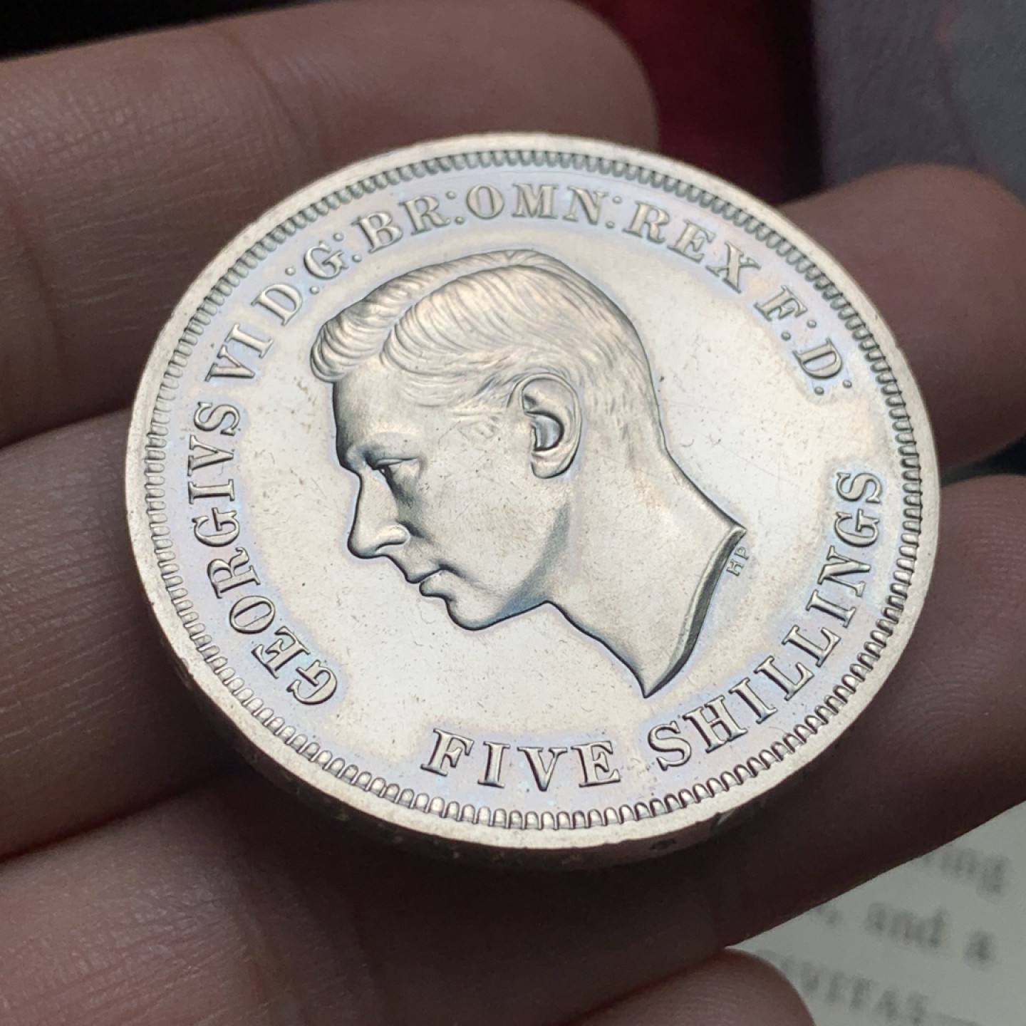 《竞宝斋》第111场-周日，周一 ，2场连拍（全场包邮） 英国 1951年 乔治六世 最后的马剑 克朗镍马剑 红盒带证书