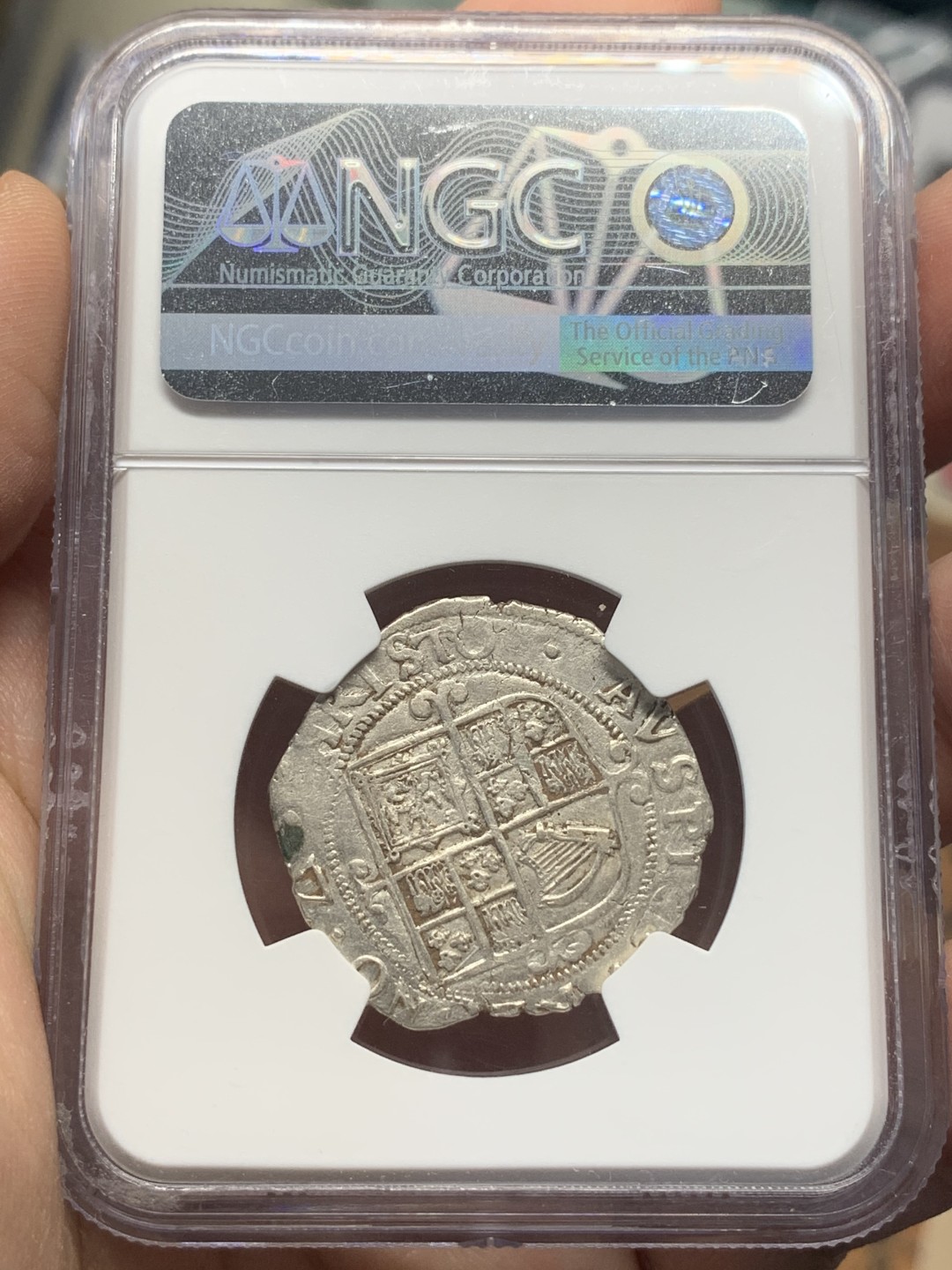 《竞宝斋》第111场-周日，周一 ，2场连拍（全场包邮） NGC XF45 英国 1633-34年 查理一世 1先令 银币 极少品种