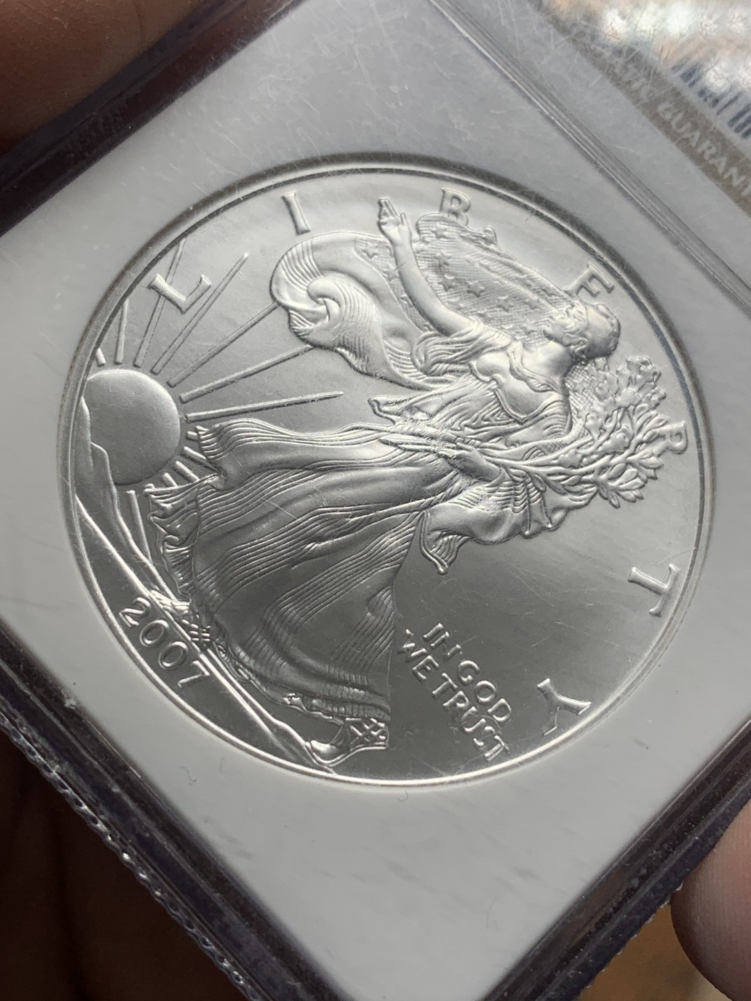 《竞宝斋》第111场-周日，周一 ，2场连拍（全场包邮） NGC MS69  2007年美国行走女神一盎司银币