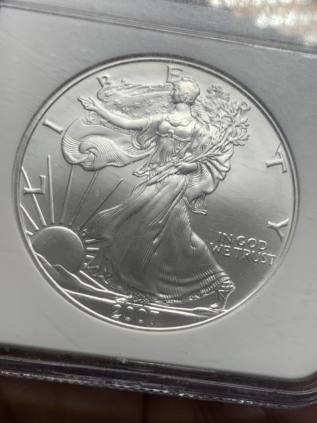 《竞宝斋》第111场-周日，周一 ，2场连拍（全场包邮） NGC MS69  2007年美国行走女神一盎司银币