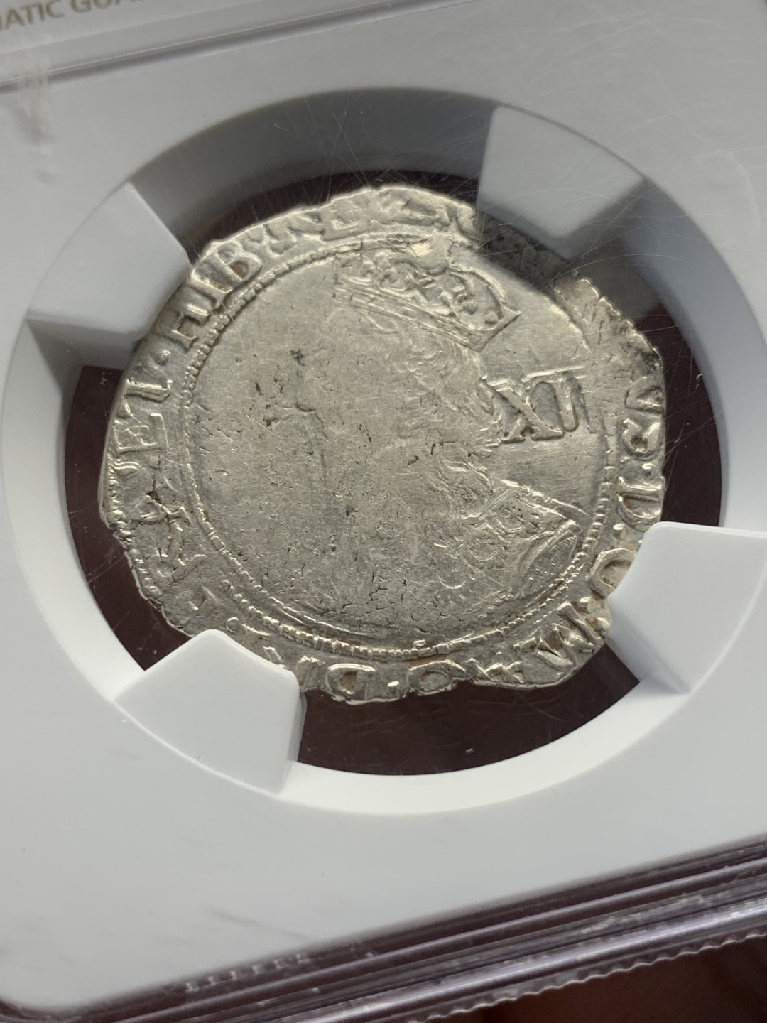 《竞宝斋》第111场-周日，周一 ，2场连拍（全场包邮） NGC XF45 英国 1633-34年 查理一世 1先令 银币 极少品种