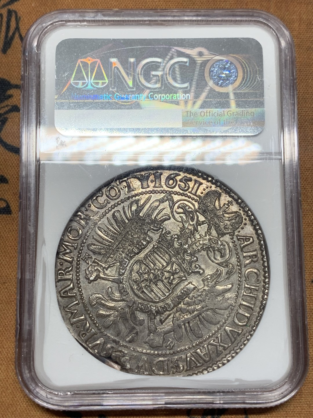 《竞宝斋》第111场-周日，周一 ，2场连拍（全场包邮） NGC MS63 神圣罗马帝国 哈布斯堡 1651年 斐迪南三世 泰勒大银币 将近400年的岁月不曾留下痕迹 极为难得