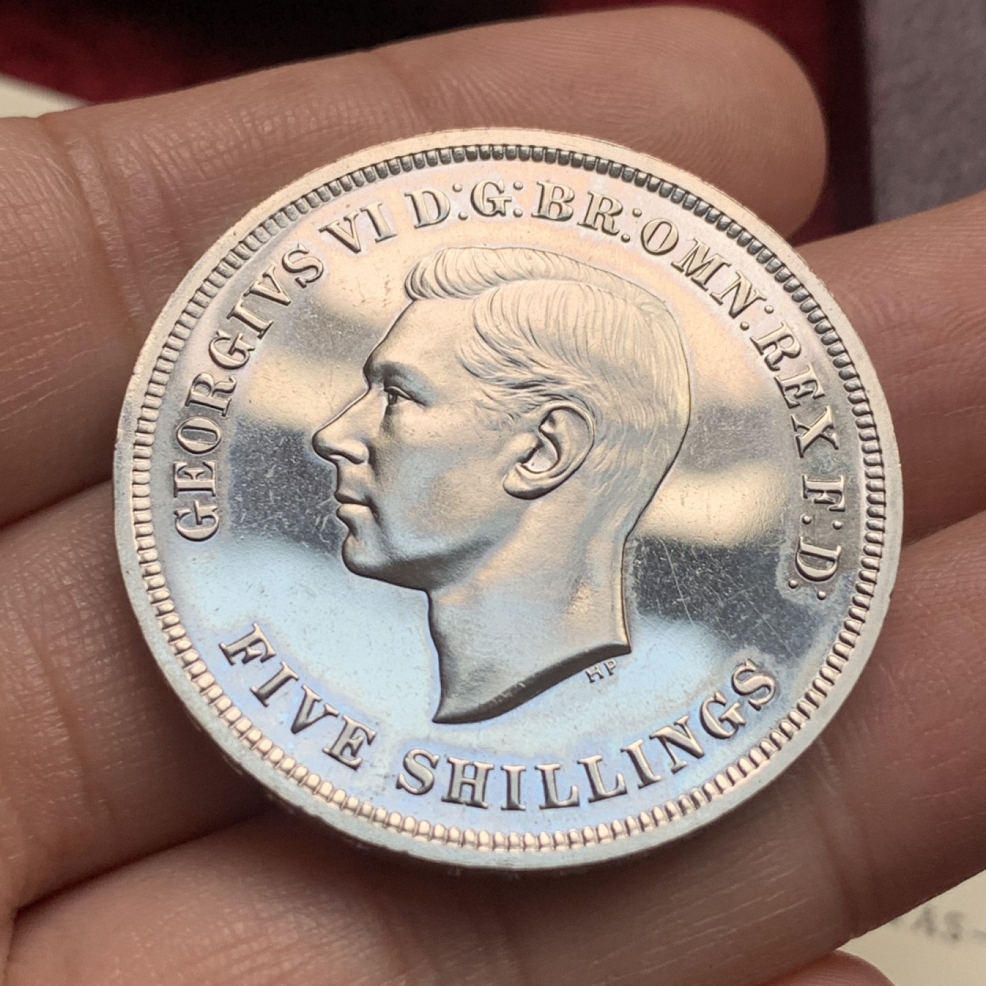 《竞宝斋》第111场-周日，周一 ，2场连拍（全场包邮） 英国 1951年 乔治六世 最后的马剑 克朗镍马剑 红盒带证书