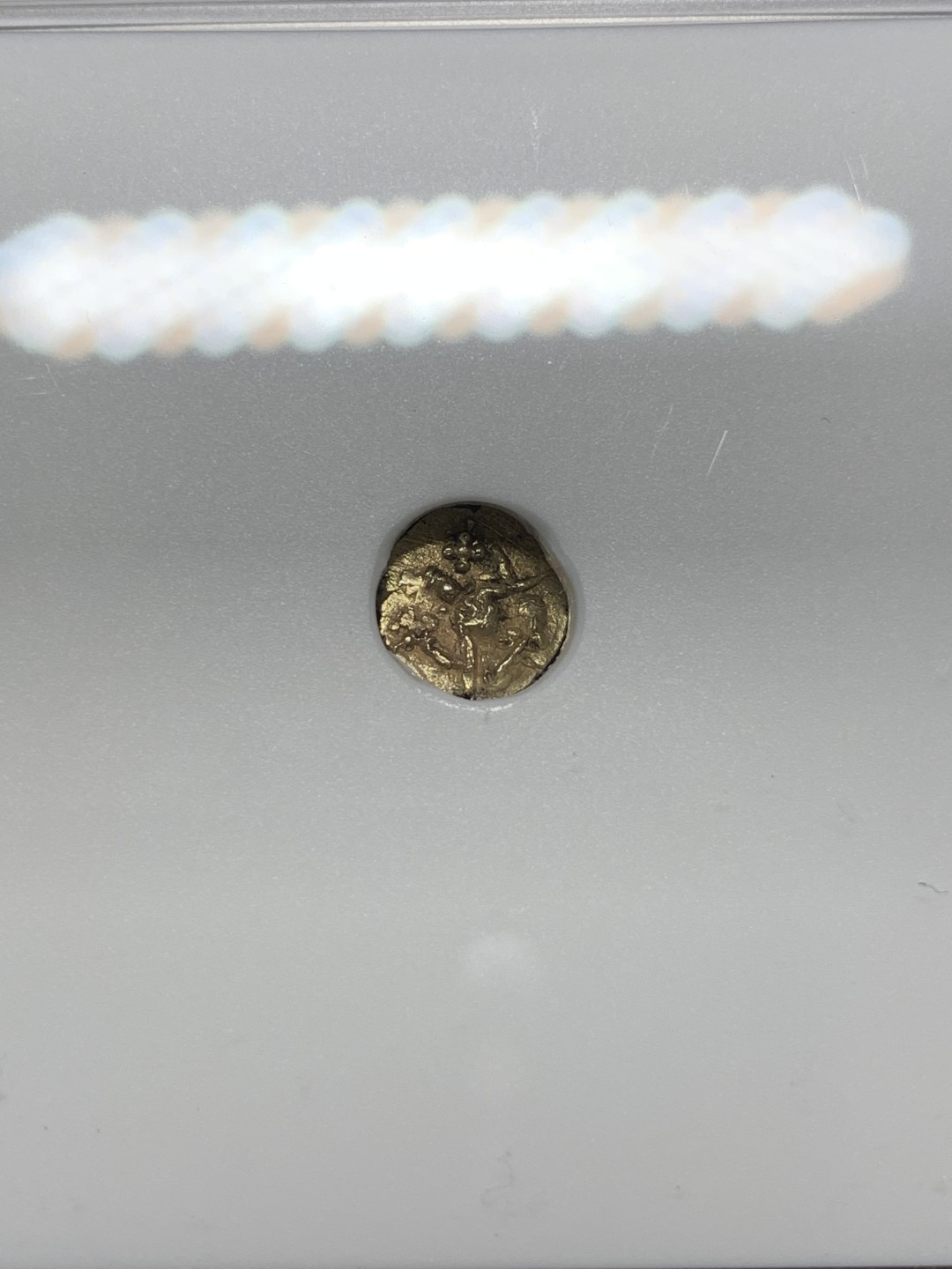 《竞宝斋》第111场-周日，周一 ，2场连拍（全场包邮） NGC-AU55 印度1795年 坎钦FANAM金币 经典品种