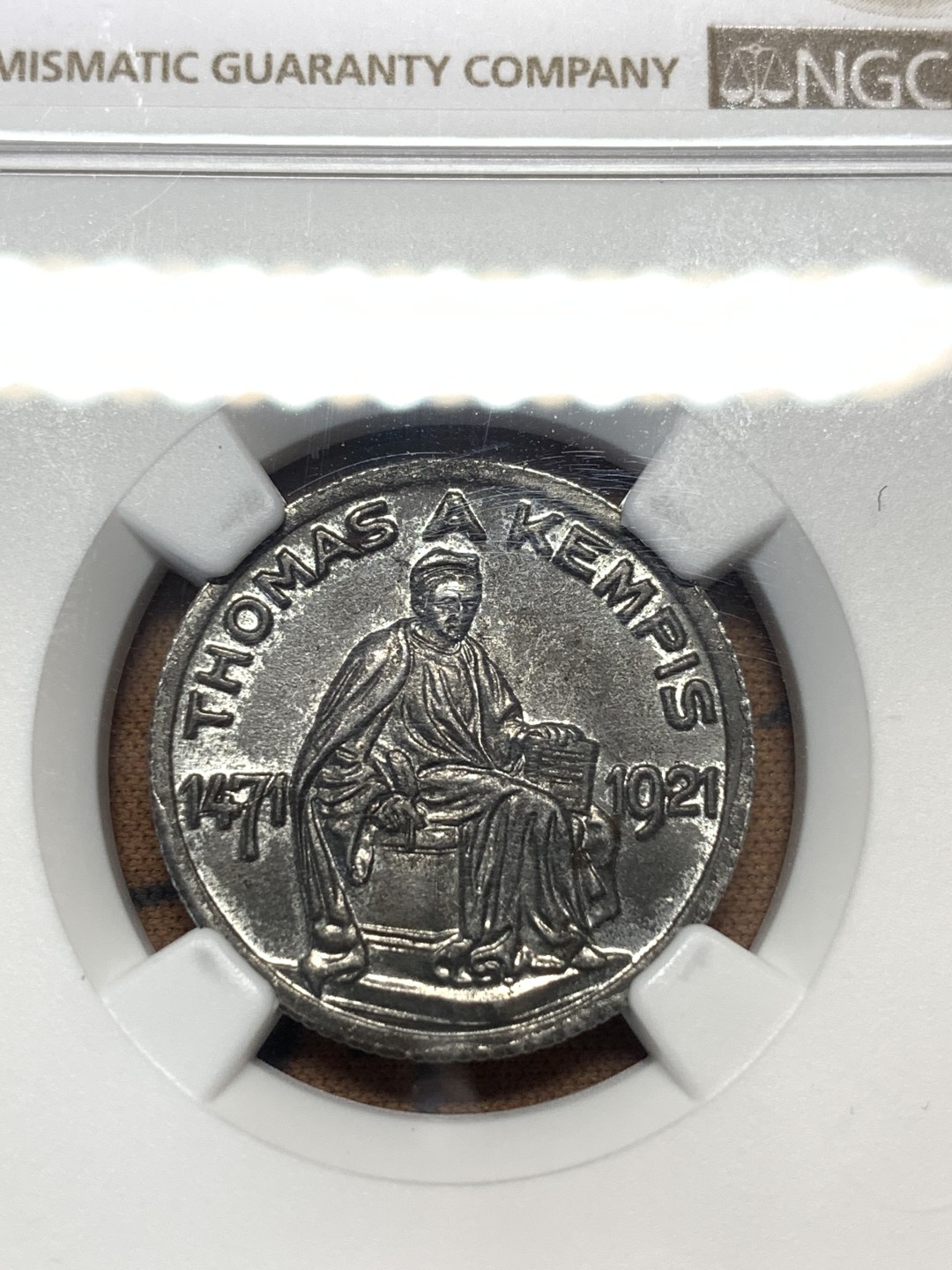 《竞宝斋》第111场-周日，周一 ，2场连拍（全场包邮） NGC-MS63 德国紧急状态 1921年 肯彭50芬尼铁币 状态纯熟