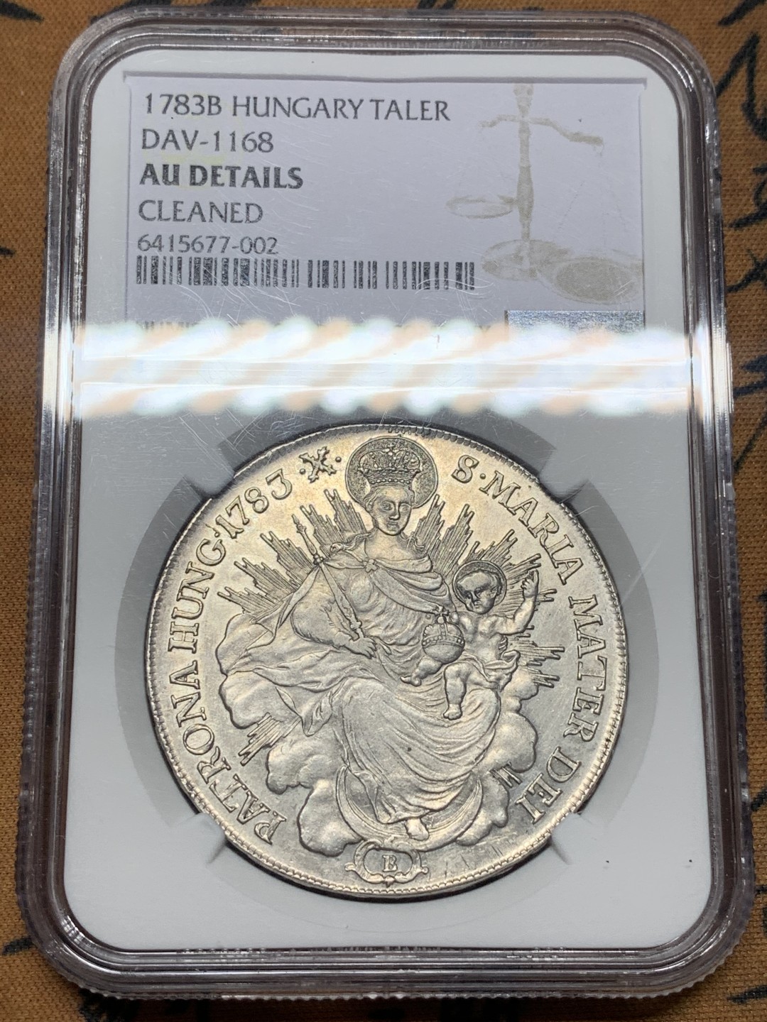 《竞宝斋》第111场-周日，周一 ，2场连拍（全场包邮） NGC-AUD 神圣罗马帝国 匈牙利 1783约瑟夫二世 1泰勒银币 实物状态很好 这个状态给AU 没法形容