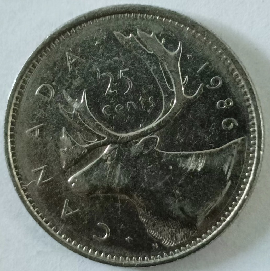 泡泡堂第134期  世界硬币专场（无押金，无佣金，捡漏，全场20包邮，偏远地区除外） 加拿大1986年25分