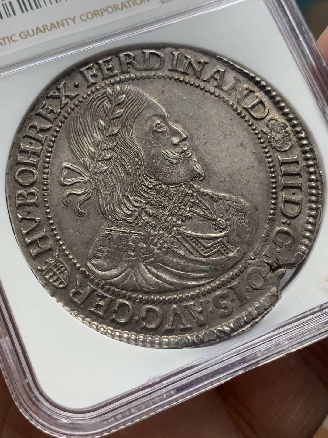 《竞宝斋》第111场-周日，周一 ，2场连拍（全场包邮） NGC MS63 神圣罗马帝国 哈布斯堡 1651年 斐迪南三世 泰勒大银币 将近400年的岁月不曾留下痕迹 极为难得
