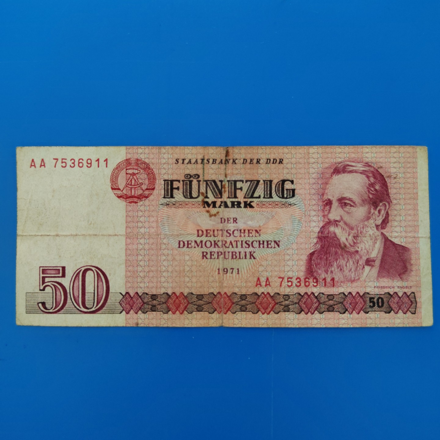 王之爱好～外国纸币 1971年，50马克，德国纸币
