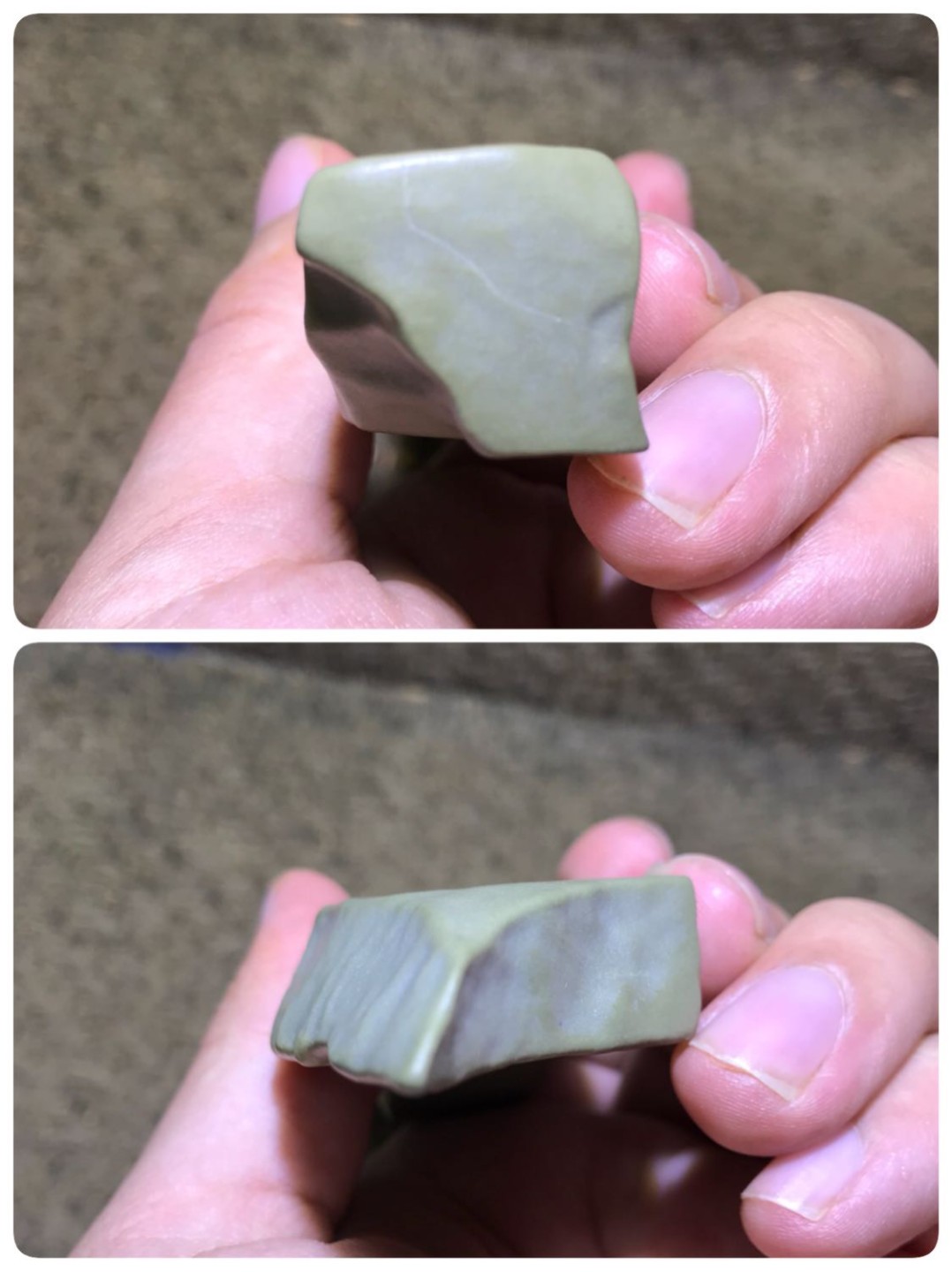 精美新疆绿泥石原石把件（镇纸，笔架，摆件） 一块